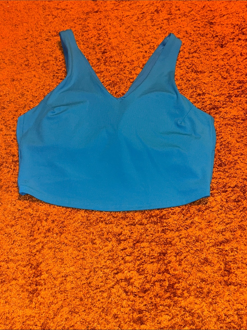 all in motion Bright Blue V-Neck Crop Sports Top